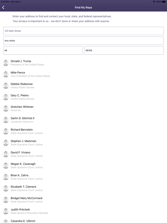 Screenshot #5 pour Shout - Contact Your Reps