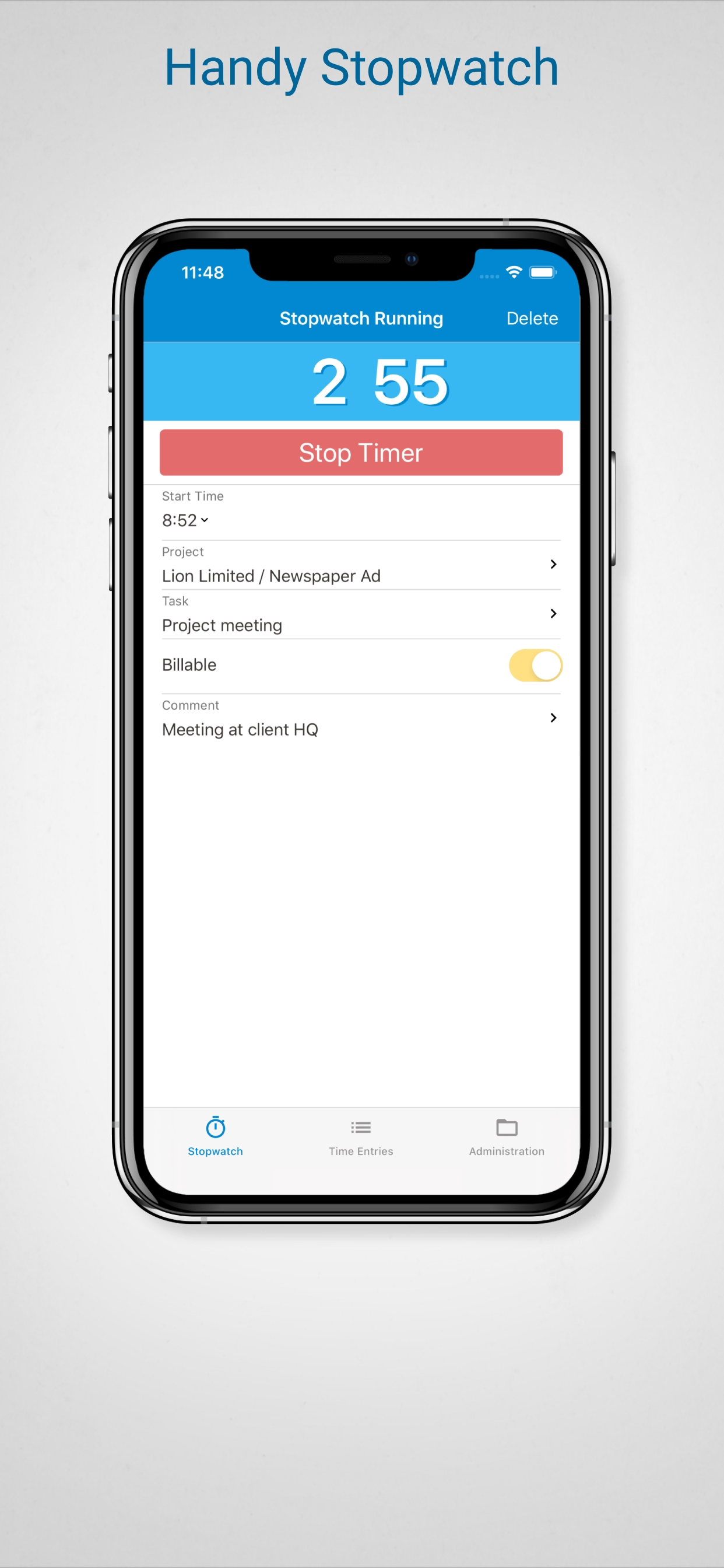 LogMyTime screenshot 2