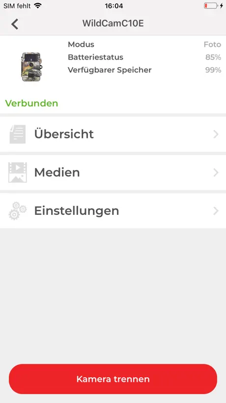MINOX DTC WiFi Wildkamera App