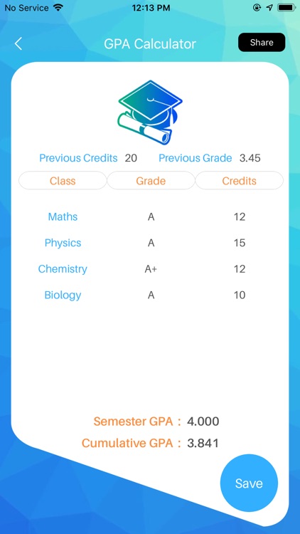 Quick GPA Calculator