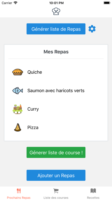 Screenshot #1 pour MyNextMeals