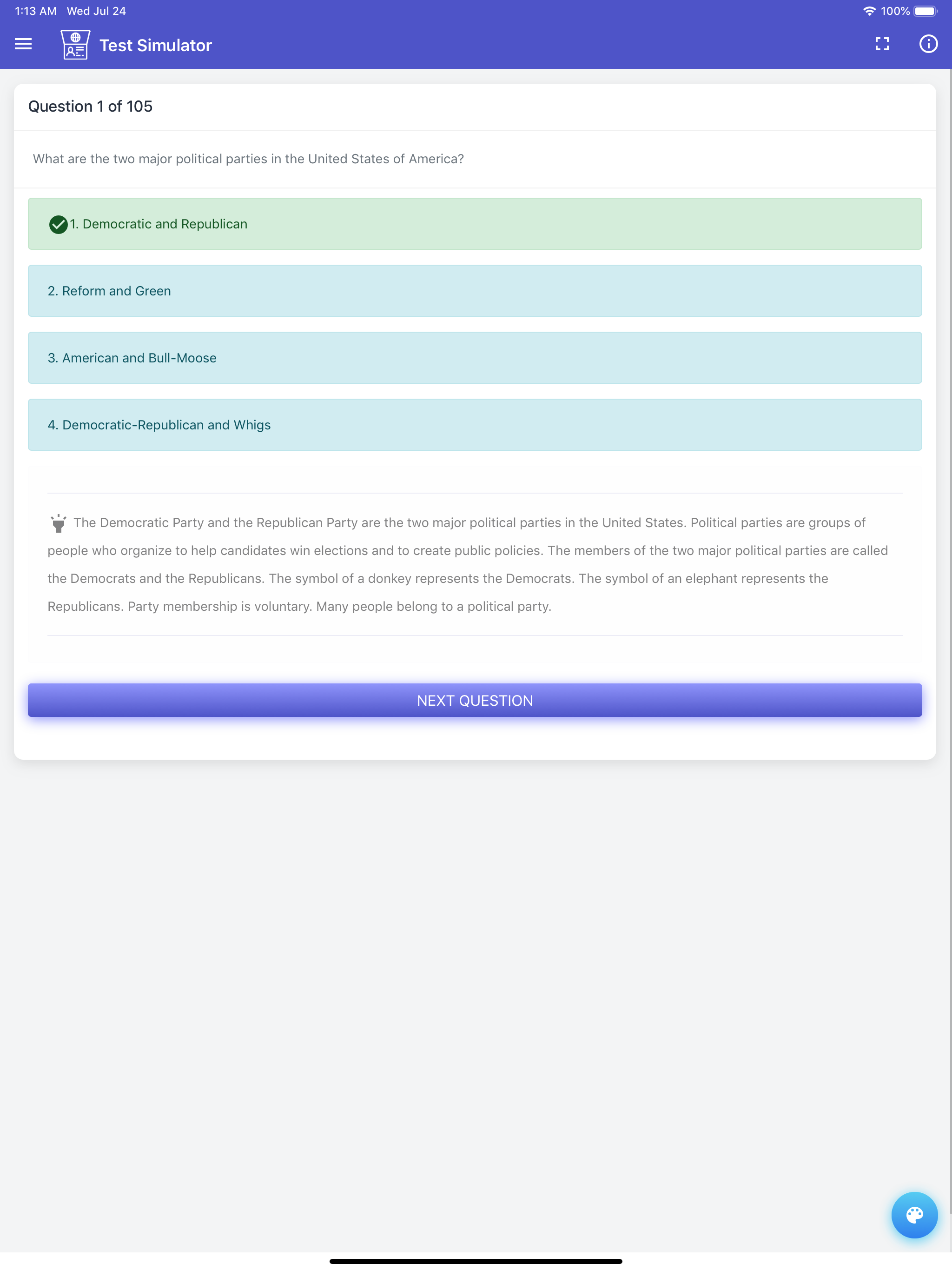 U.S. Citizenship Test Prep screenshot 19