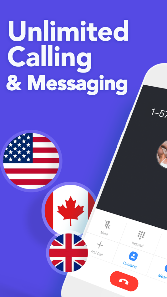 #1. TalkU: Unlimited Calls + Texts (iOS) By: Newtone Communications Inc