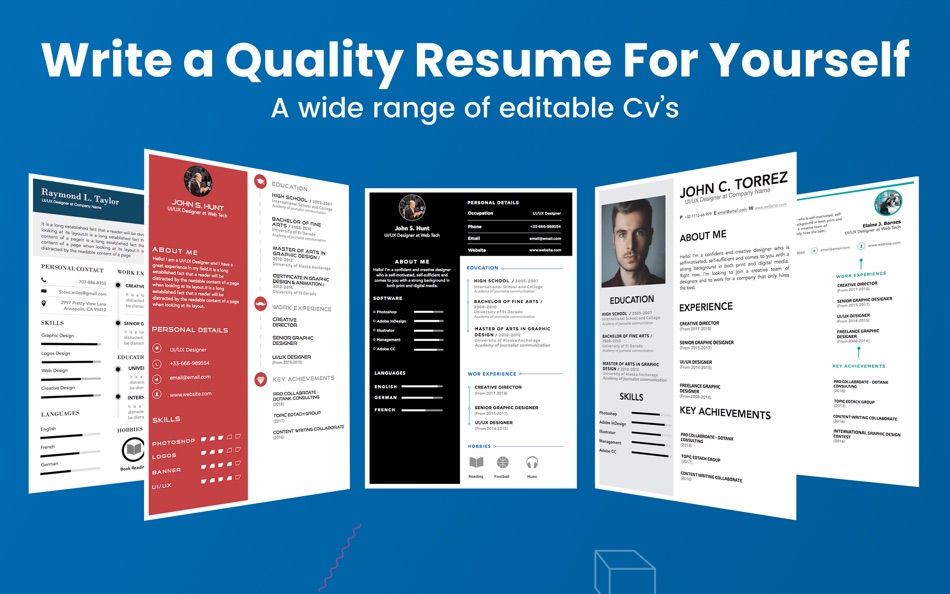 #2. CV & Resume Templates by iPro (macOS) Podle: Tausif Akram