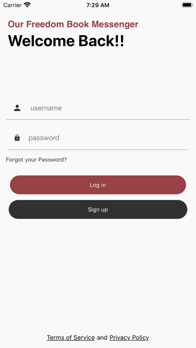 Our Freedom Book Messenger Screenshot