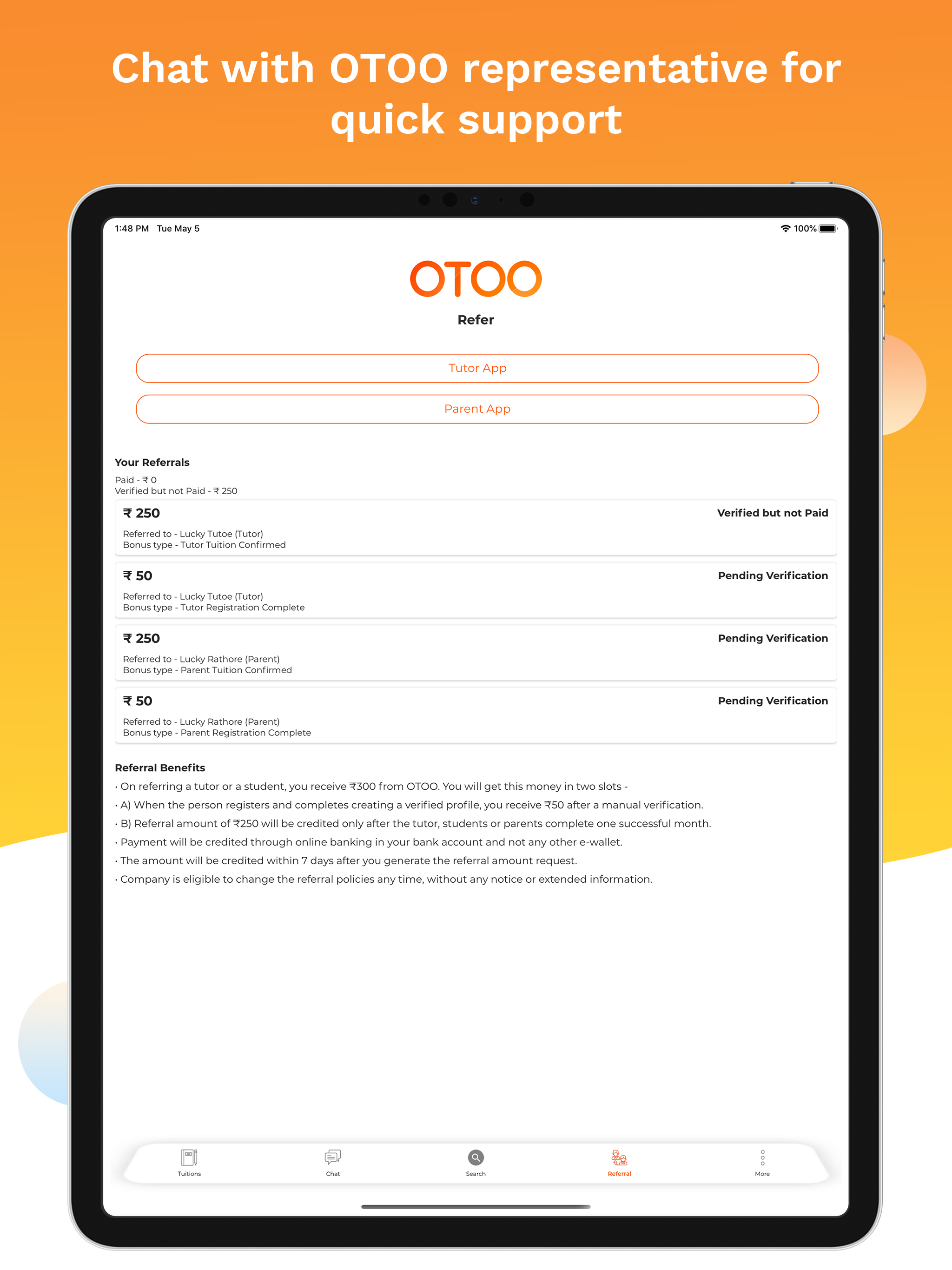 OTOO Tutor