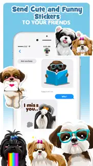 shih tzu dog emojis stickers iphone screenshot 4