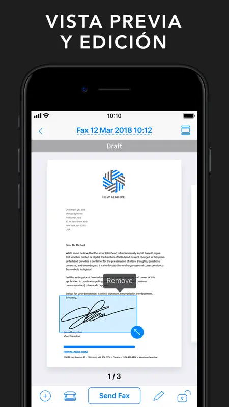 FAX App. Enviar fax con iPhone screenshot 4 of 5