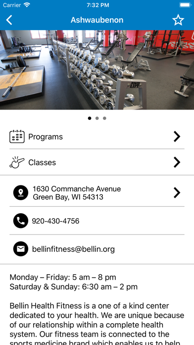 Bellin Fitness/Titletown Screenshot