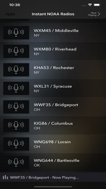 Instant NOAA Radios Elite screenshot 3 of 8