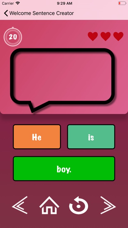 English Sentence Creator