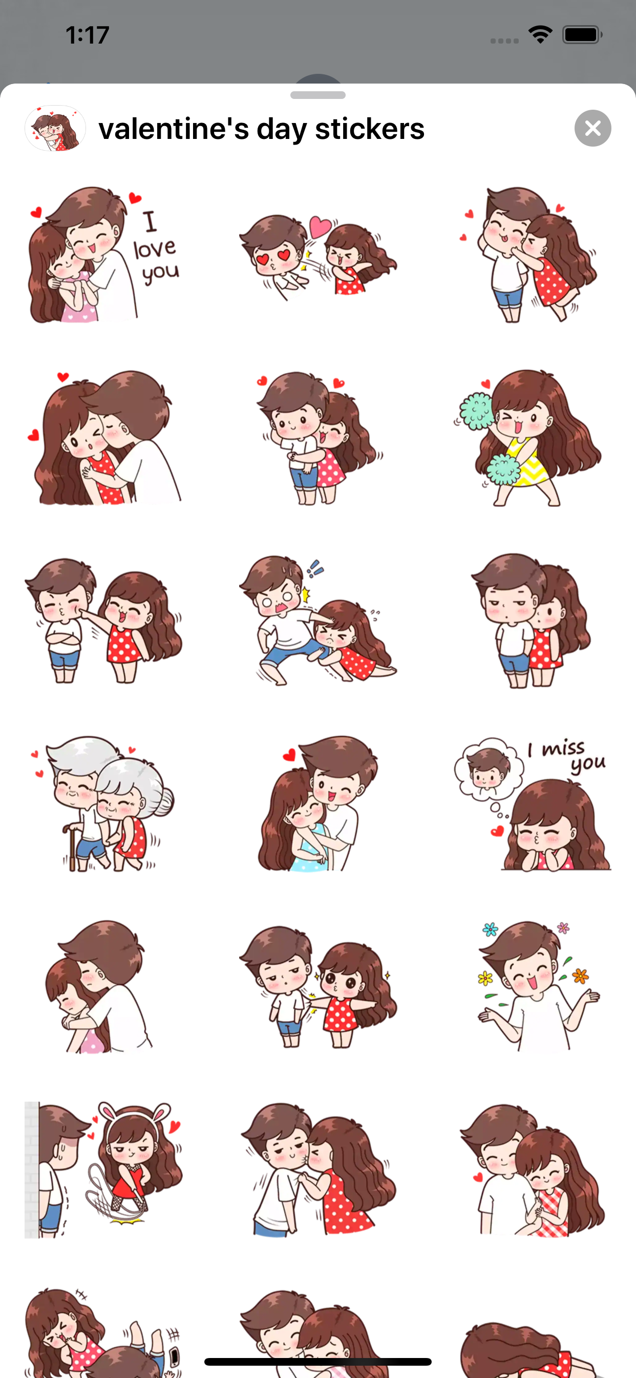 valentine's day stickers screenshot 3