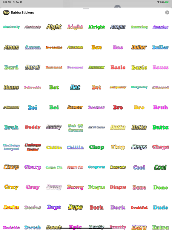 Screenshot #4 pour Bubba Stickers