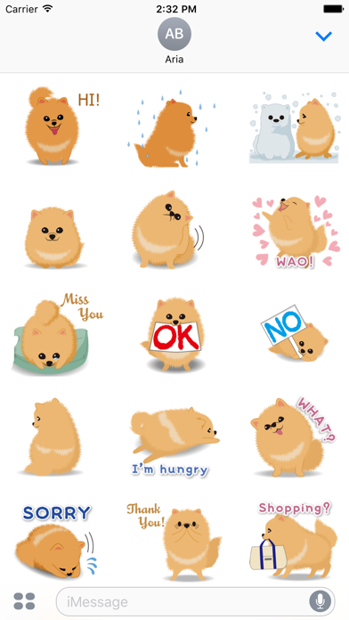 Screenshot #1 pour Pomeranian Dog Pom Pom Sticker