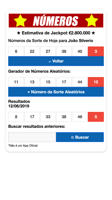 Gerador de Números Toto screenshot 2