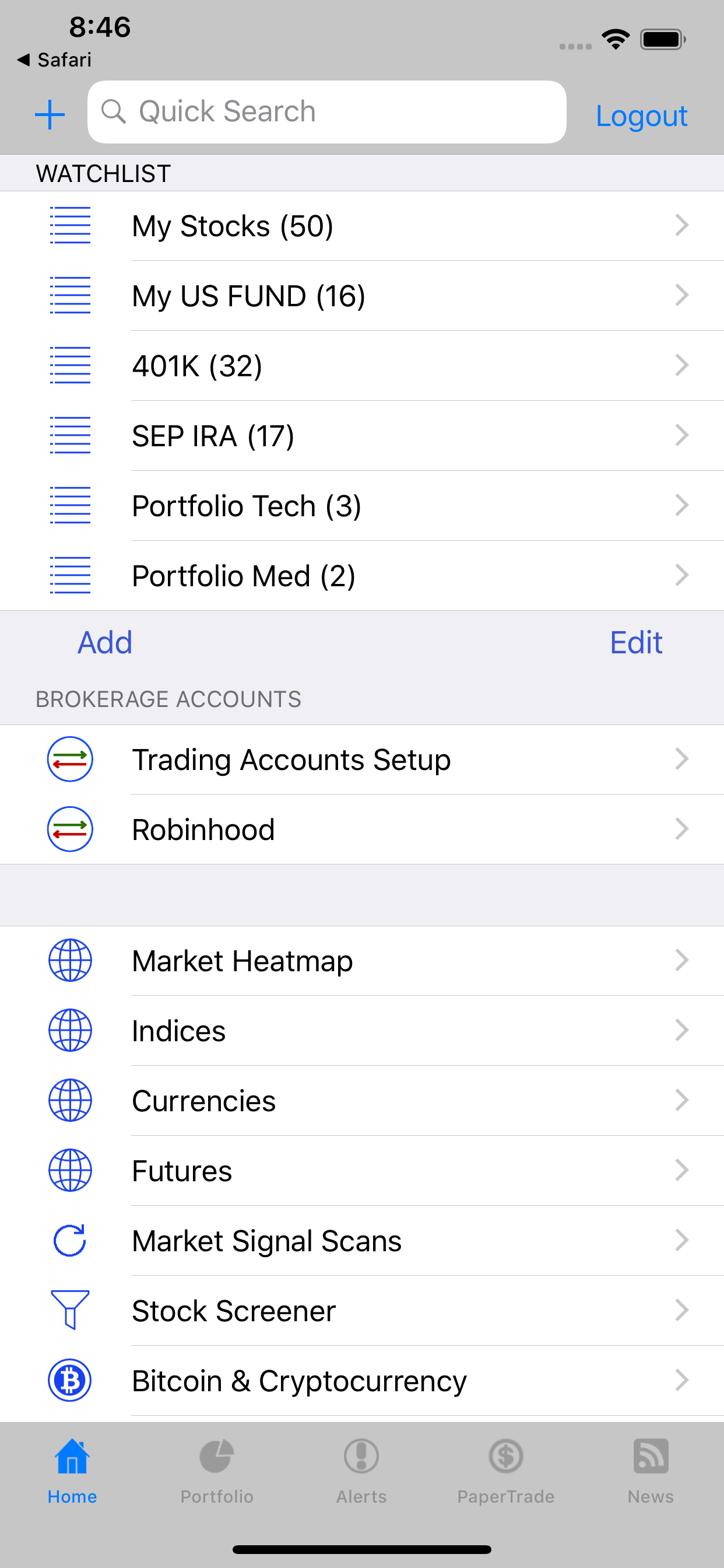 Stocks Tracker:Real-time stock