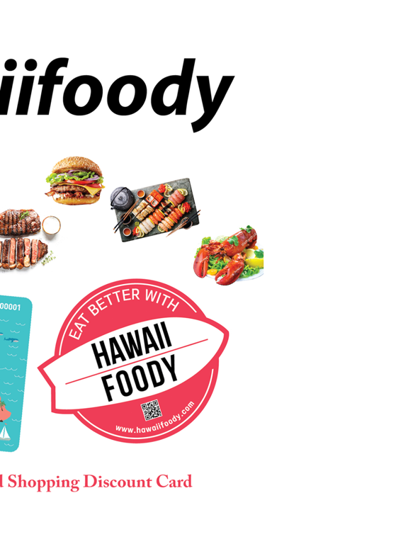 Hawaiifoody Dining Card iPad screenshot 2 - Travel app
