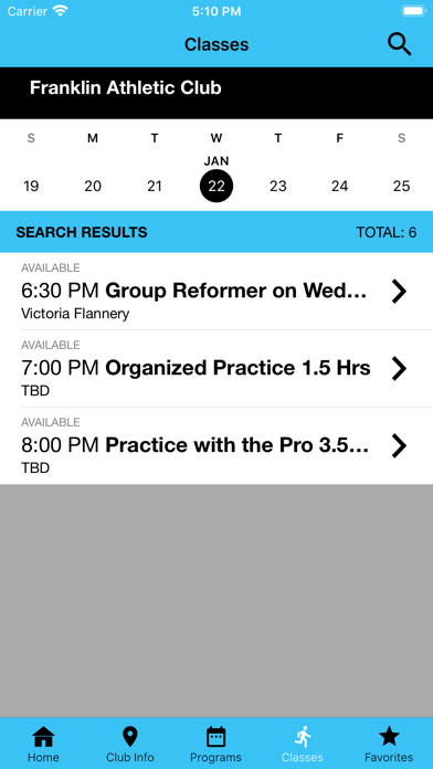 Franklin Athletic Club New Screenshot
