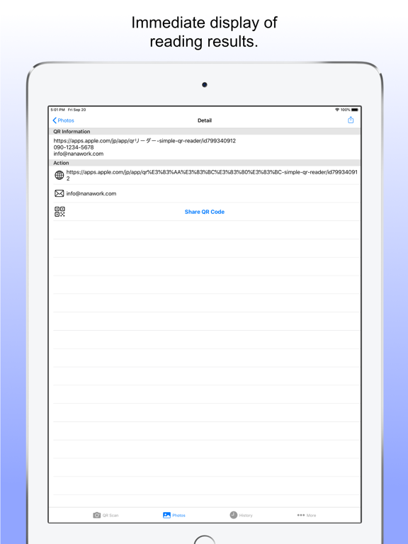 Screenshot #5 pour QR Reader - Simple QR Reader