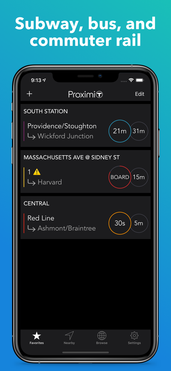 ProximiT: MBTA Boston Transit Info on United States App Store - App ...