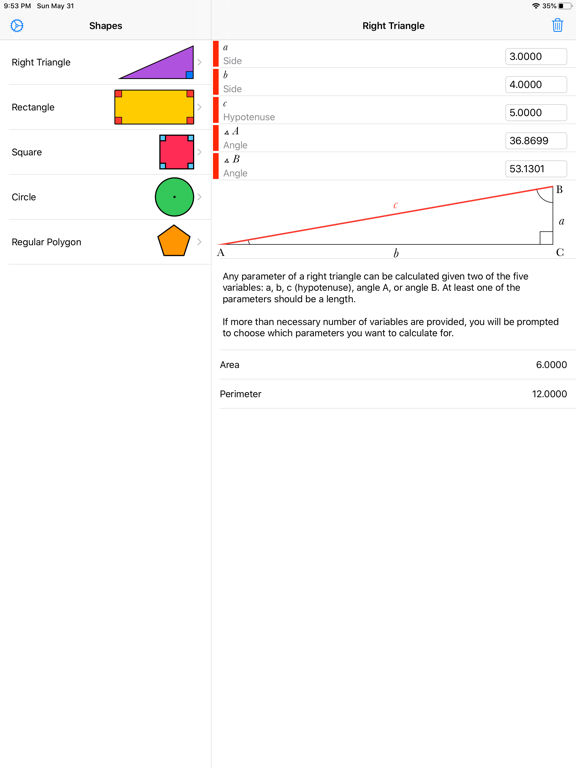 Screenshot #5 pour Geometry Calculator++
