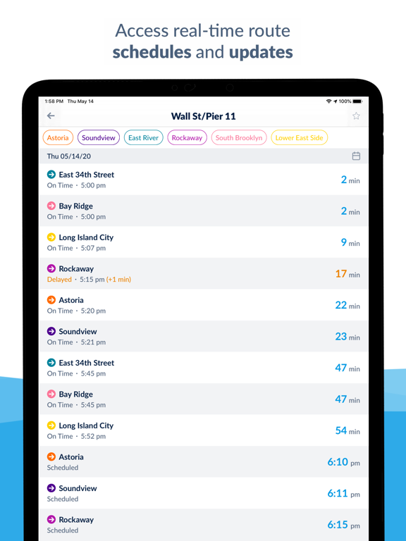 NYC Ferry iPad screenshot 4 - Travel app