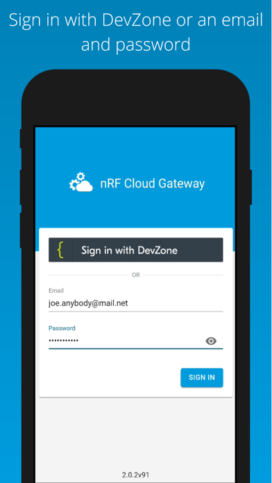 nRF Cloud Gateway Screenshot