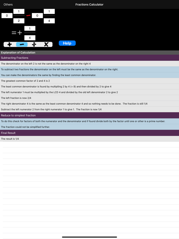 Screenshot #5 pour Fractions Calculator