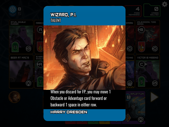Dresden Files Co-op Card Game iPad app afbeelding 2
