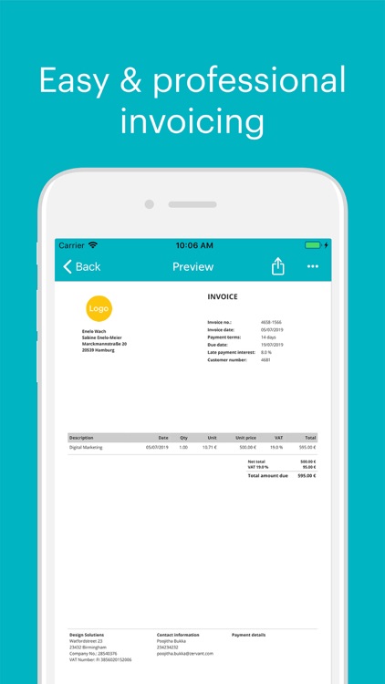 Invoice Generator - Zervant
