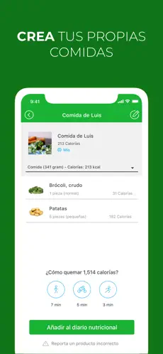 Captura 3 Cuenta calórica y alimentación iphone