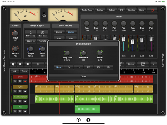 MultiTrack Recorder Plugin iPad app afbeelding 6