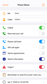 Phone Memos screenshot