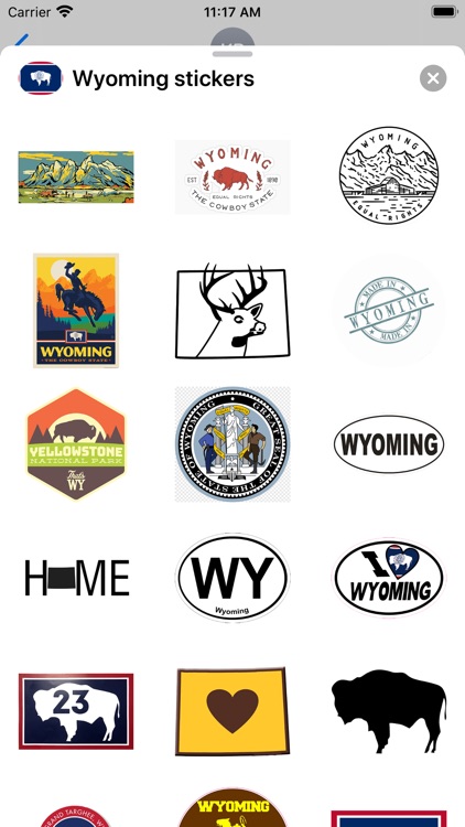 Wyoming emoji - USA stickers