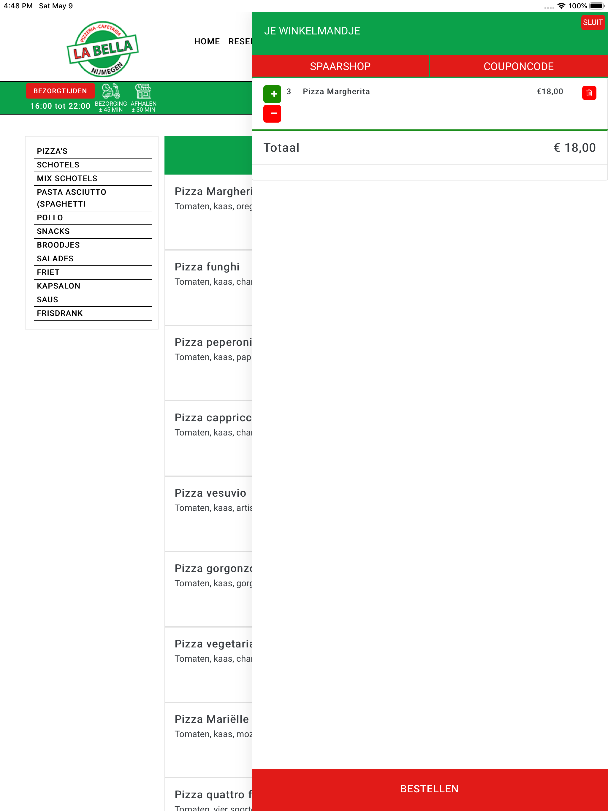 Pizzeria La Bella Nijmegen screenshot 7