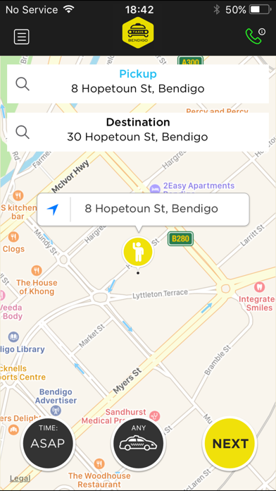 Bendigo Taxis Screenshot