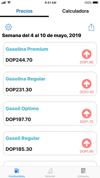CombustiblesRD iPhone screenshot 1 - Utilities app