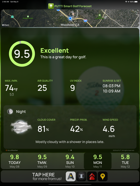 Screenshot #5 pour PUTT! Smart Golf Forecast