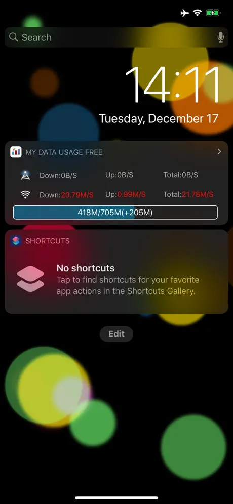 My Data Usage- Cellular Widget