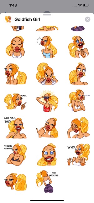Goldfish Girl Sticker Pack(圖2)-速報App