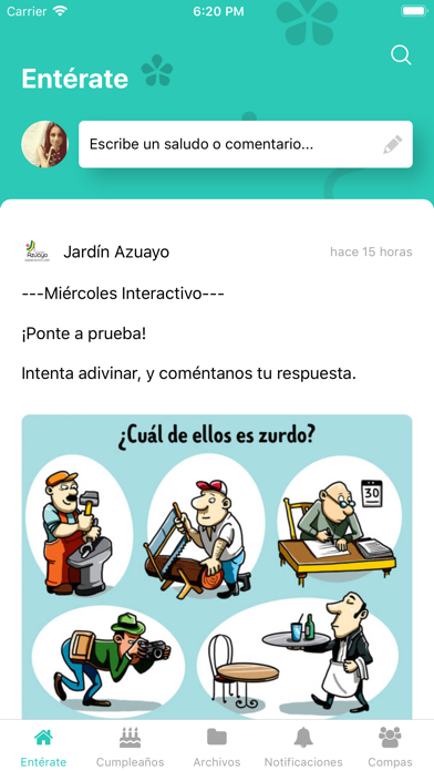 Jardín Azuayo Intranet Screenshot