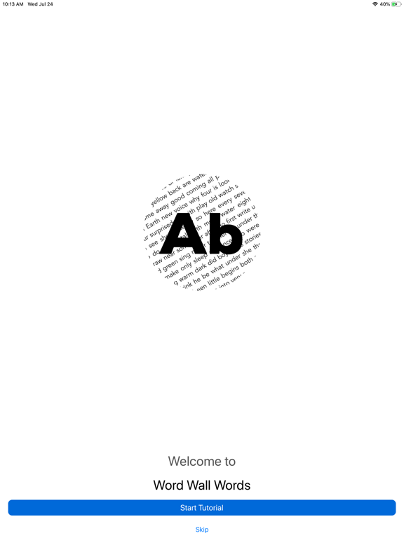 Word Wall Words iPad screenshot 1 - Education app