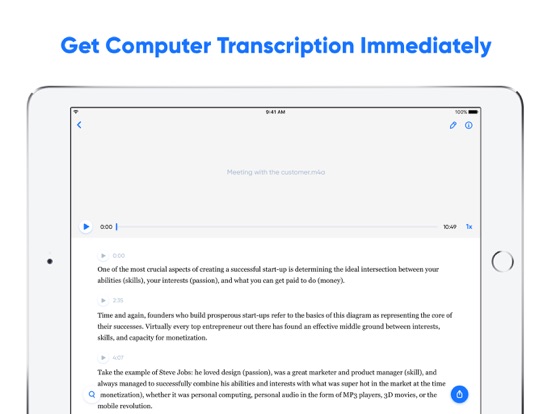 Transcribe - Speech to Text iPad app afbeelding 2