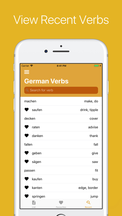 German Verb Conjugator Pro Screenshot