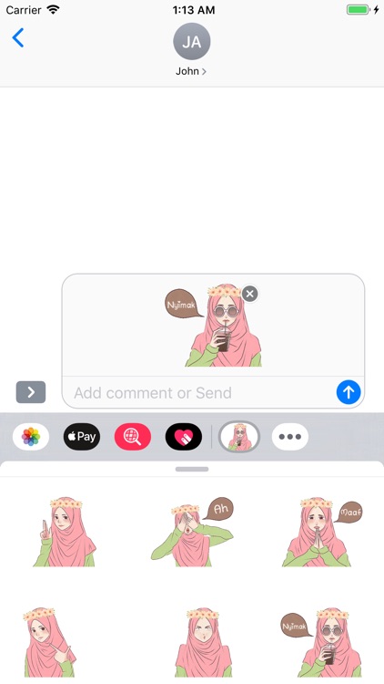 Hijab Girl Stickers iMessages screenshot-4