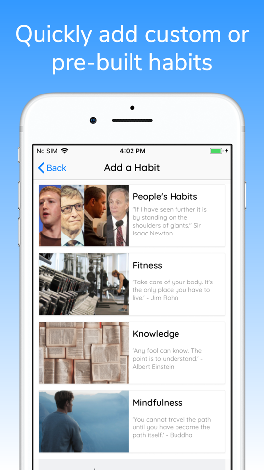 #1. Build Habits Goal Tracking App (iOS) 由: impakt labs