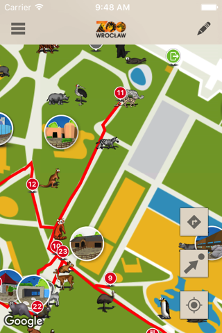 ZOO Wrocław Mapa screenshot 2