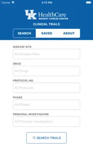 markey cancer clinical trials iphone screenshot 1