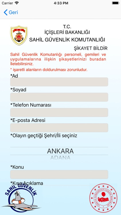 Sahil Güvenlik Mobil Uygulama screenshot-3