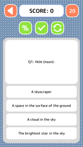 English Vocabulary Quiz - Game screenshot